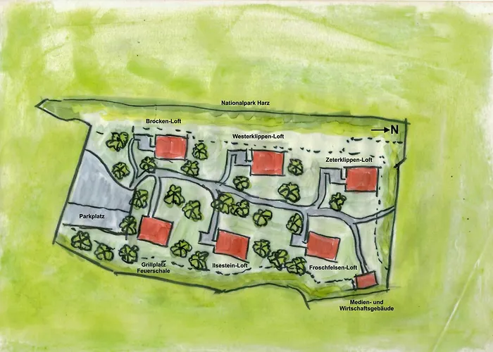 度假居 Treetop Loft In Harz National Park *